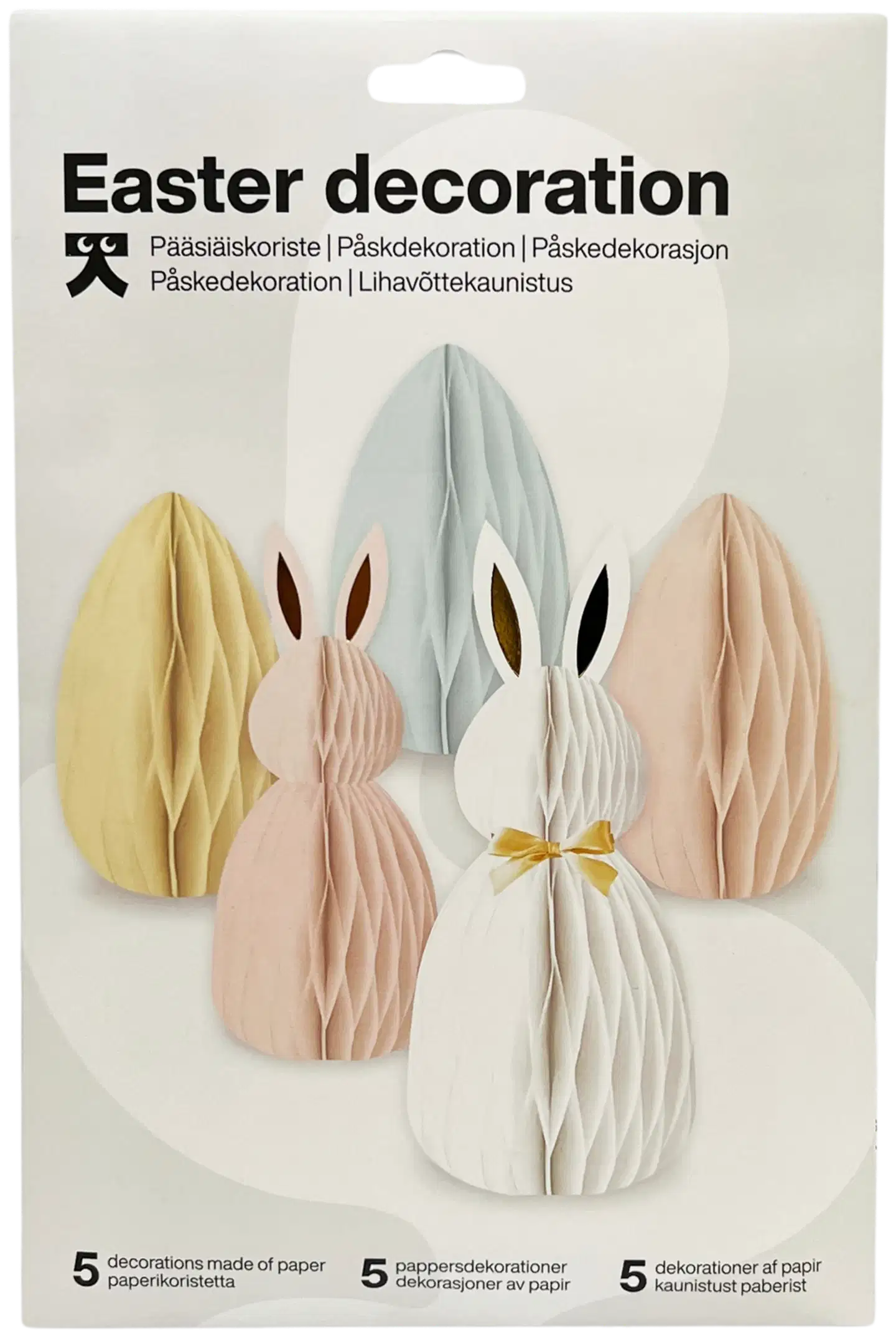 Toyrock Paperikennopuput  (2 kpl) 11*25 cm ja pääsiäismunat (3 kpl) 9*15 cm - 3