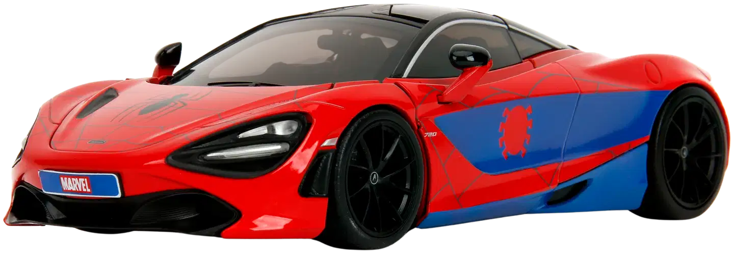 Jada - Marvel Spider-Man McLaren 720S 1:24, 19 cm auto ja Spider-Man hahmo, die-cast - 6
