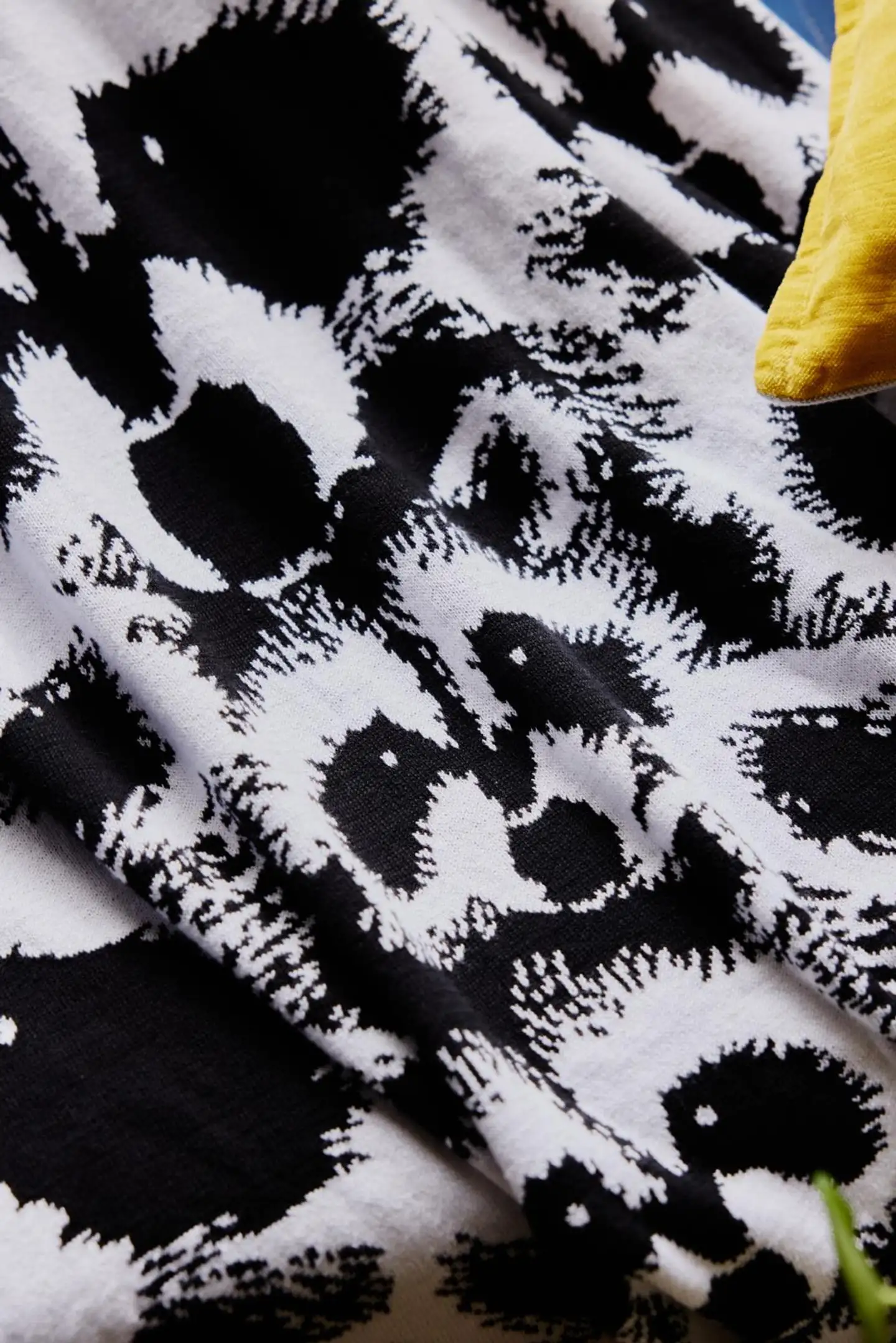 Finlayson neulostorkkupeitto Pesue 125x150cm musta/valkoinen - 5