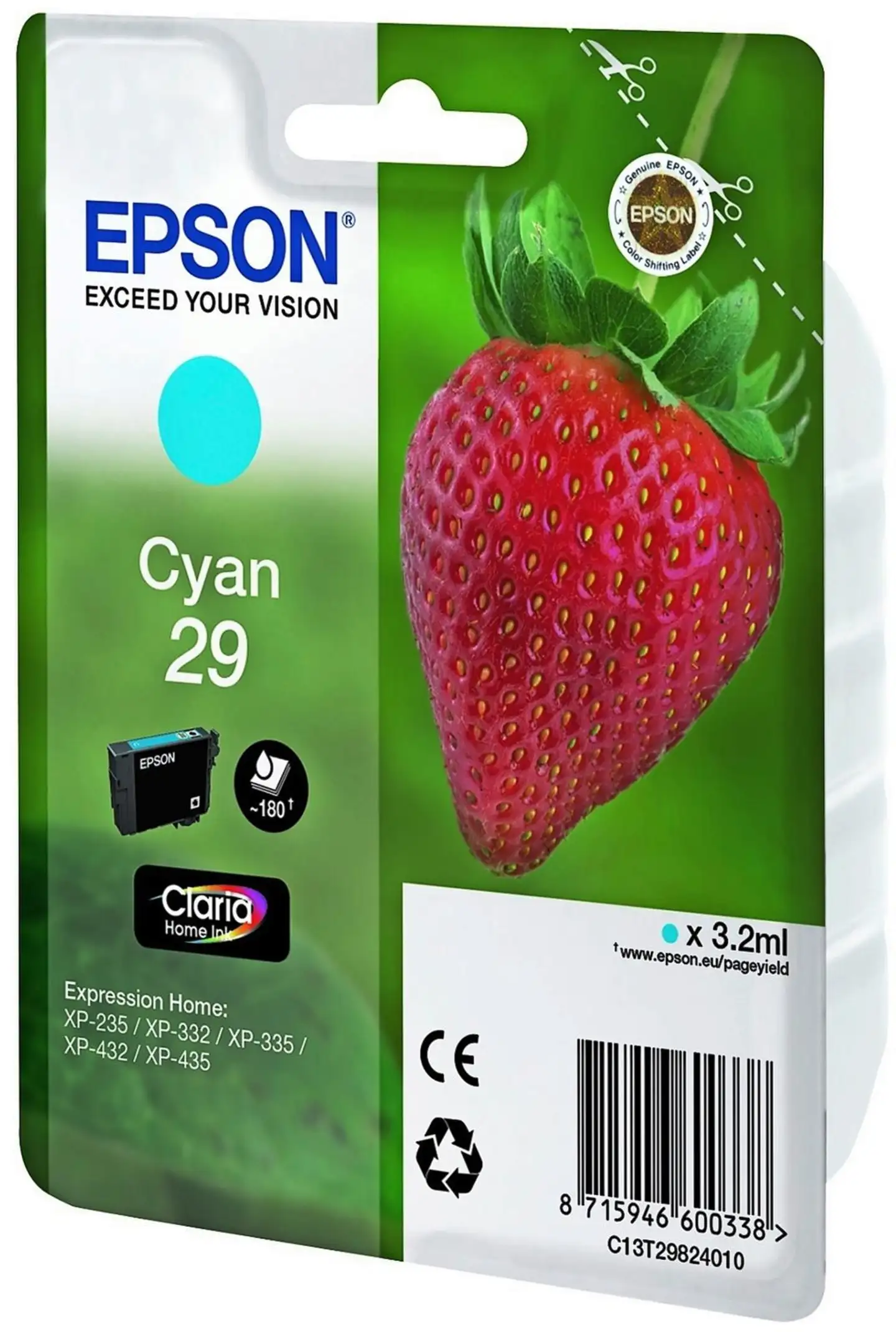 Epson 29 mustepatruuna syaani