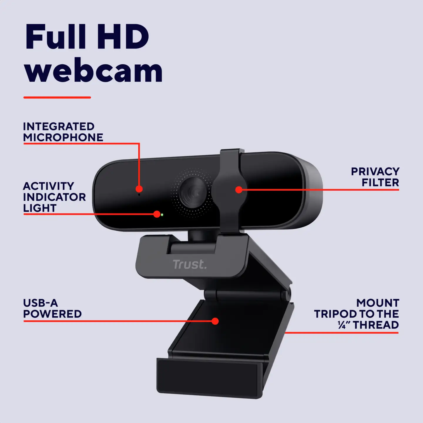 Trust FullHD webkamera Tanor - 7