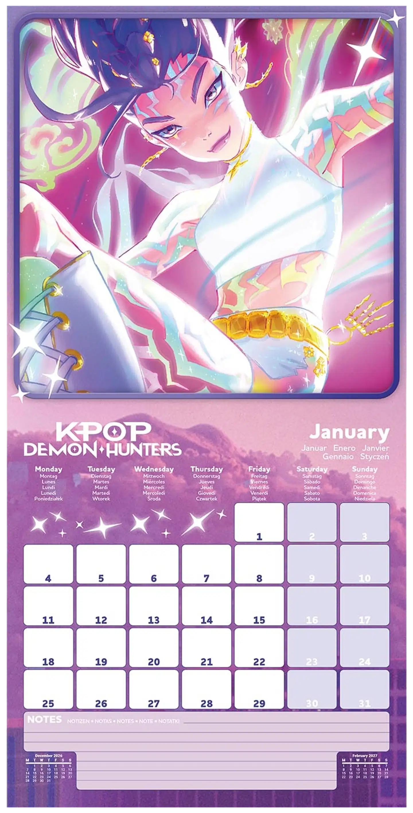 Kalenteri K POP DEMON HUNTERS 2027 - 2