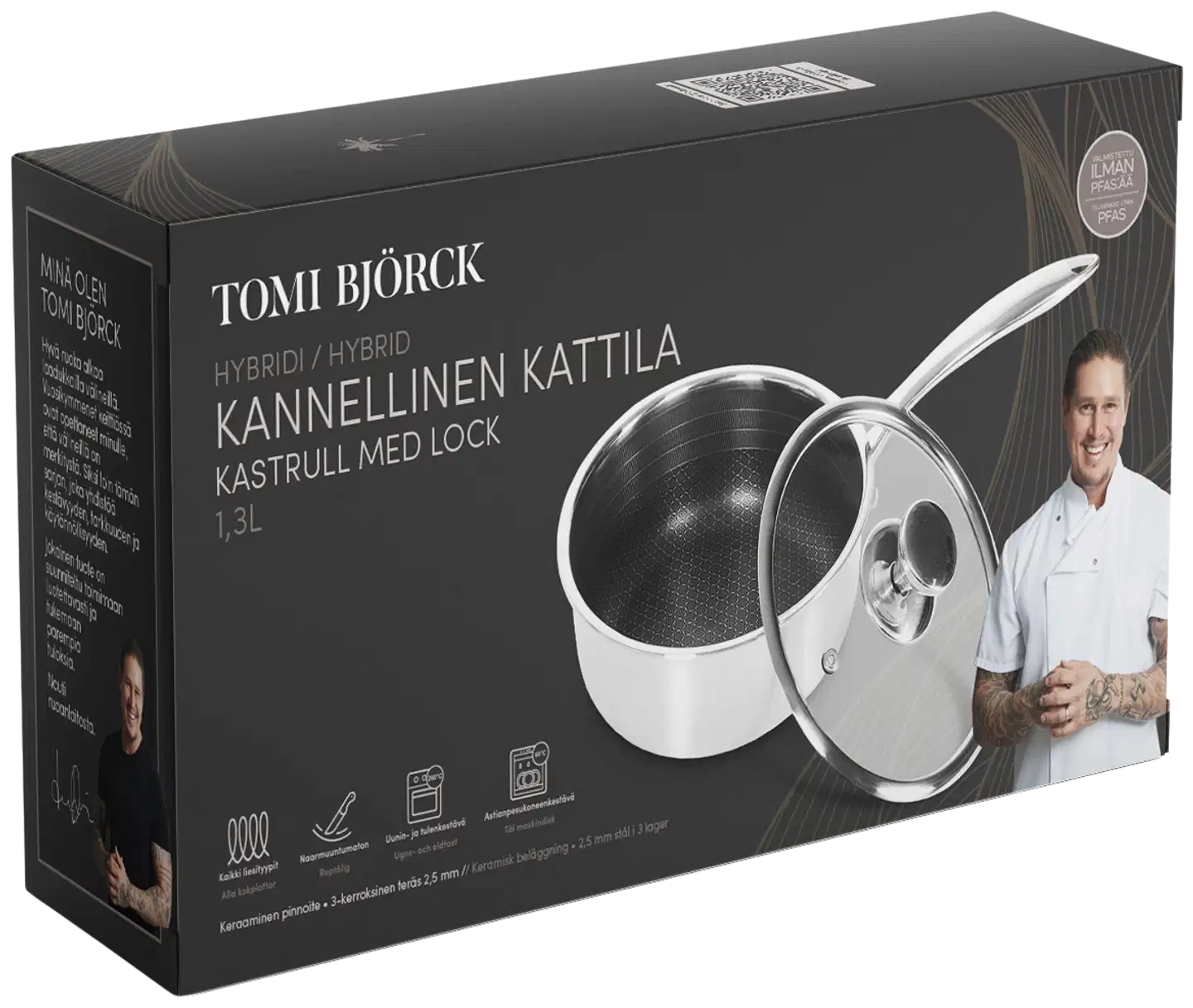 Tomi Björck hybridi 1,3L kattila kannella 16cm - 2
