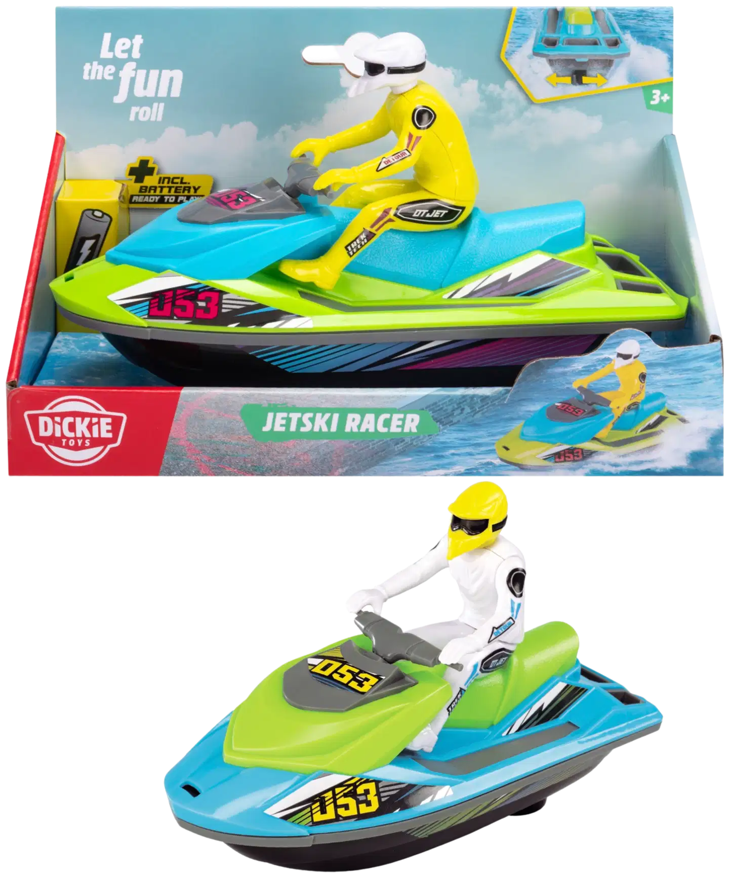Dickie Toys Jetski, vesijettisetti, 18 cm, 2 erilaista, lajitelma myydään yksittäin - 1