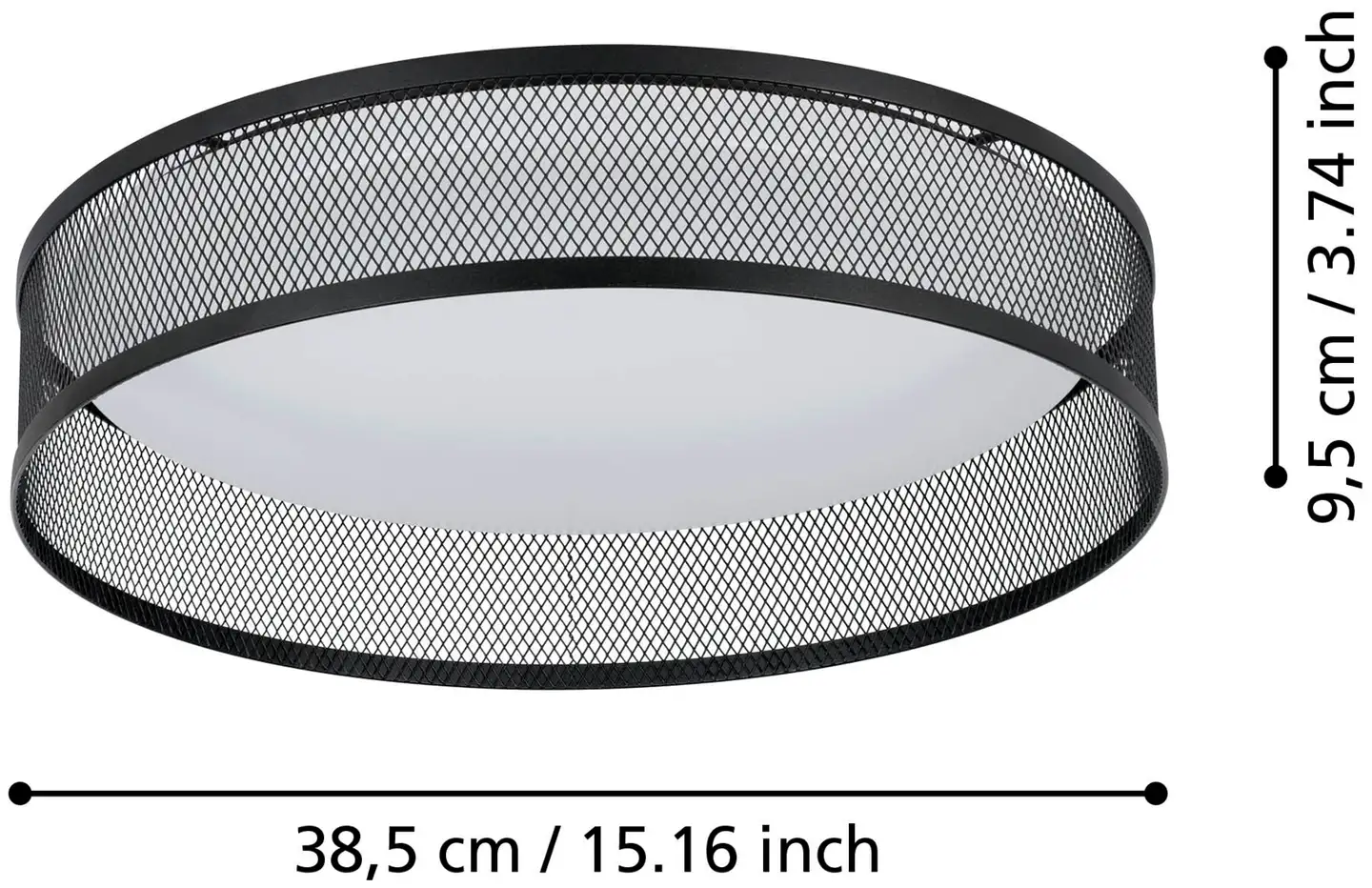 EGLO kattovalaisin LUPPINERIA LED valkoinen/musta - 4