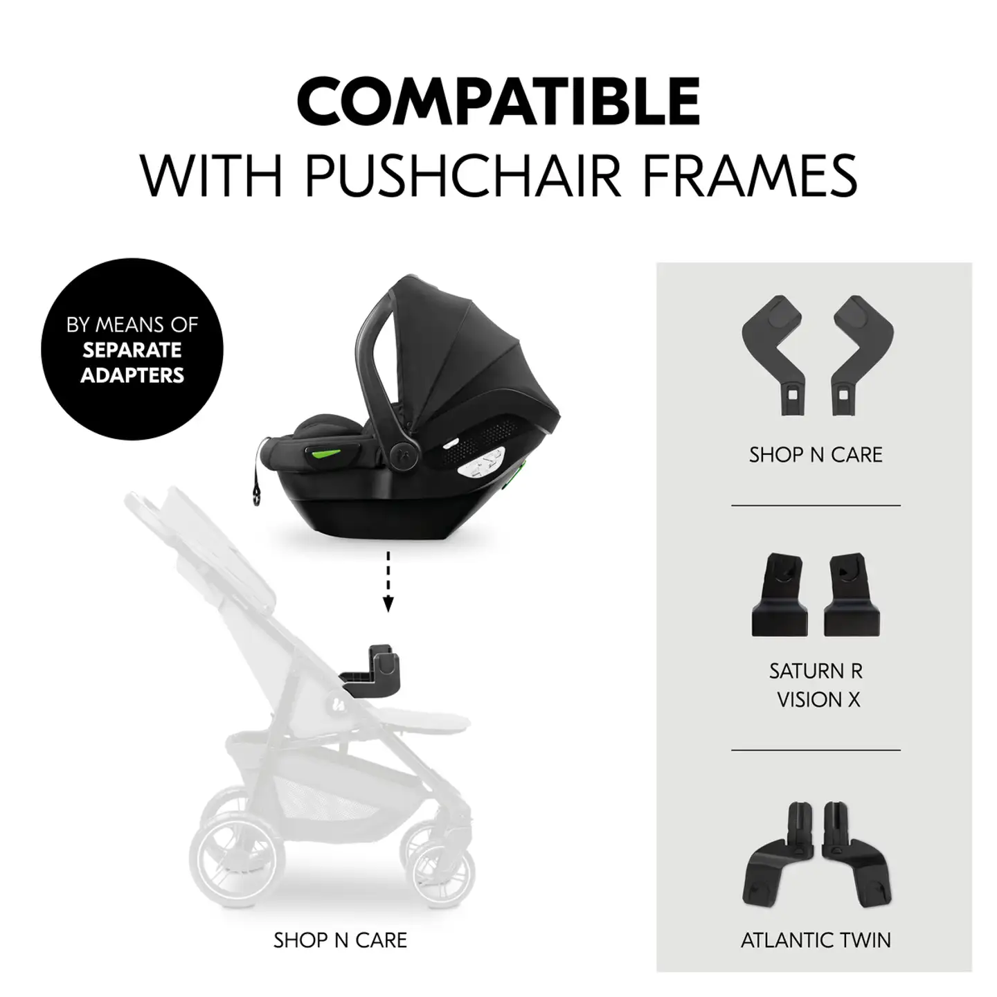 Hauck turvaistuin + telakka Drive N Care Set 40-87 cm musta - 17