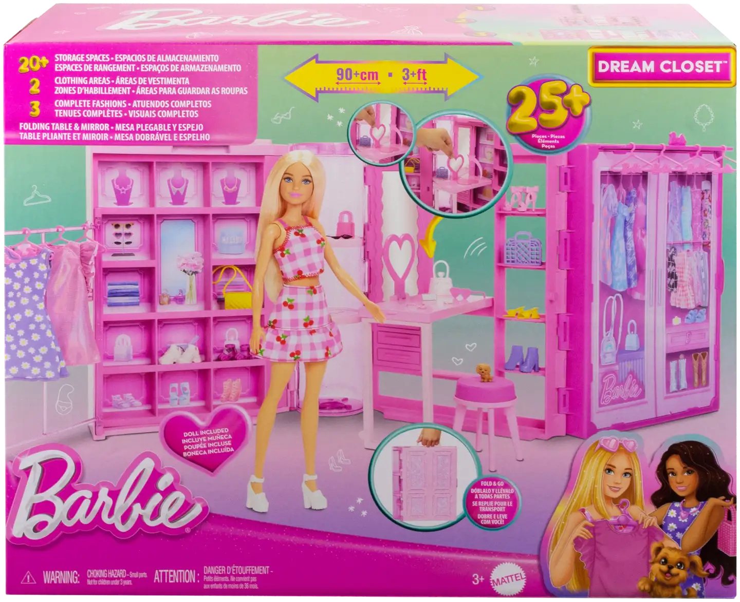 Barbie Fashion Fun unelmien vaatekaappi ja nukke - 4