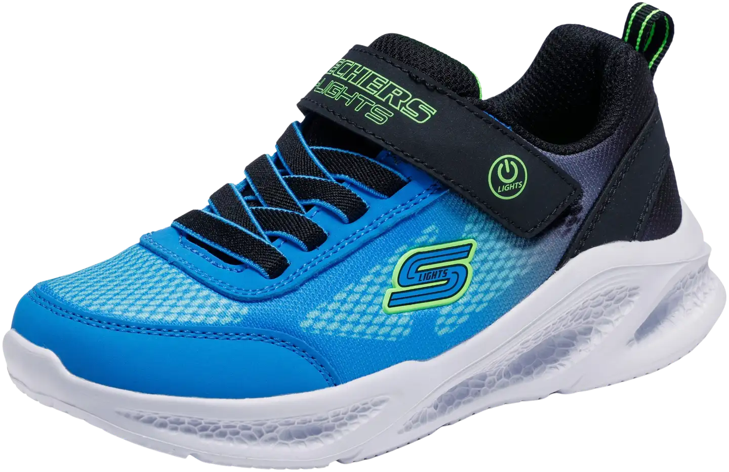 Skechers lasten vilkkulenkkari Meteor Lights Krendox - black/blue/lime - 5