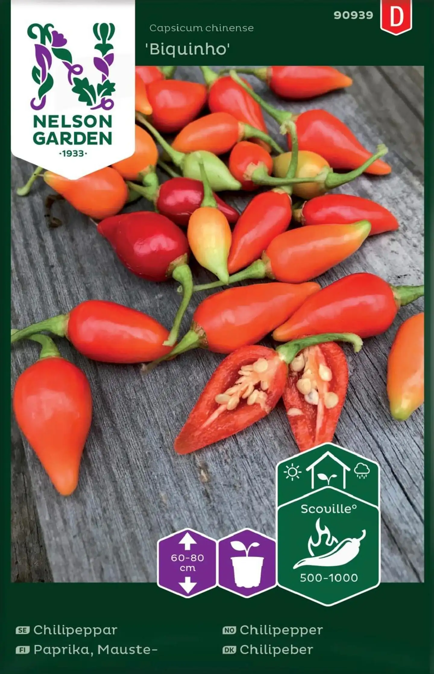 Nelson Garden Siemen Paprika, Chili-, 'Biquinho'