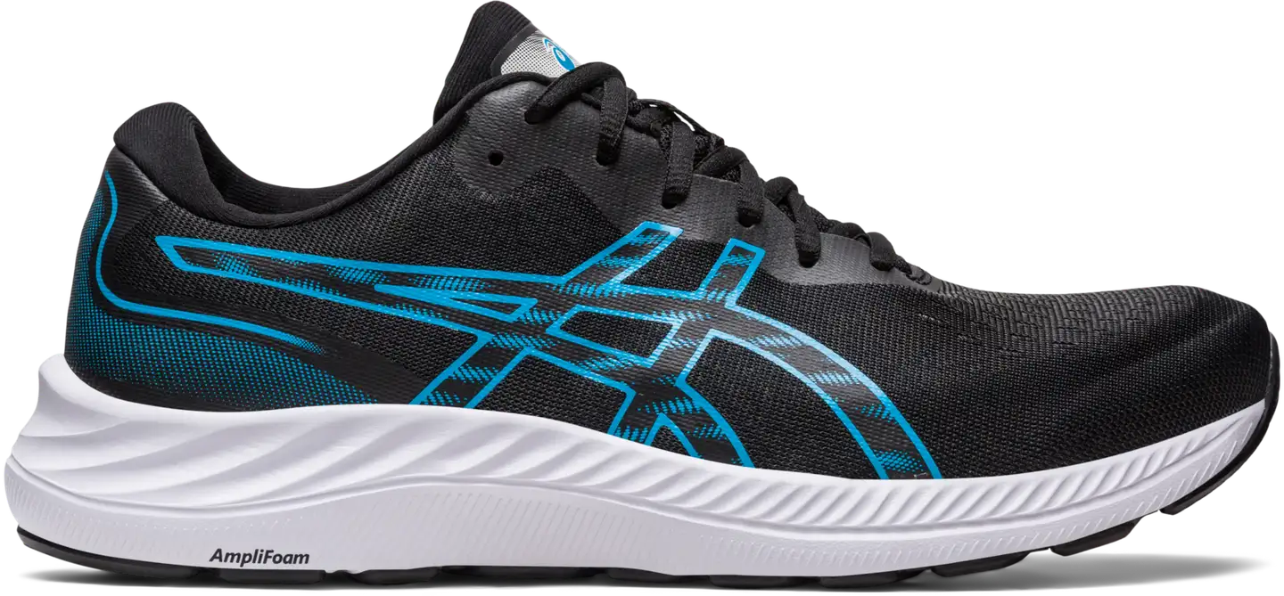 Asics miesten juoksujalkine Gel-Excite 9 - BLACK/ISLAND BLUE - 1