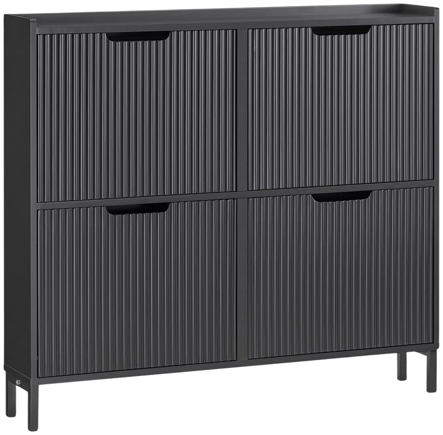 SoBuy kenkäkaappi musta FSR177-L-SCH - 3