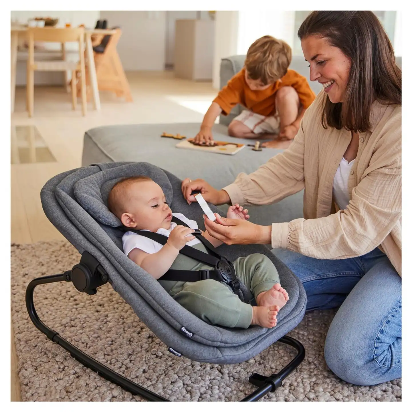 Hauck sitteri Highchair Bouncer tummanharmaa - 29