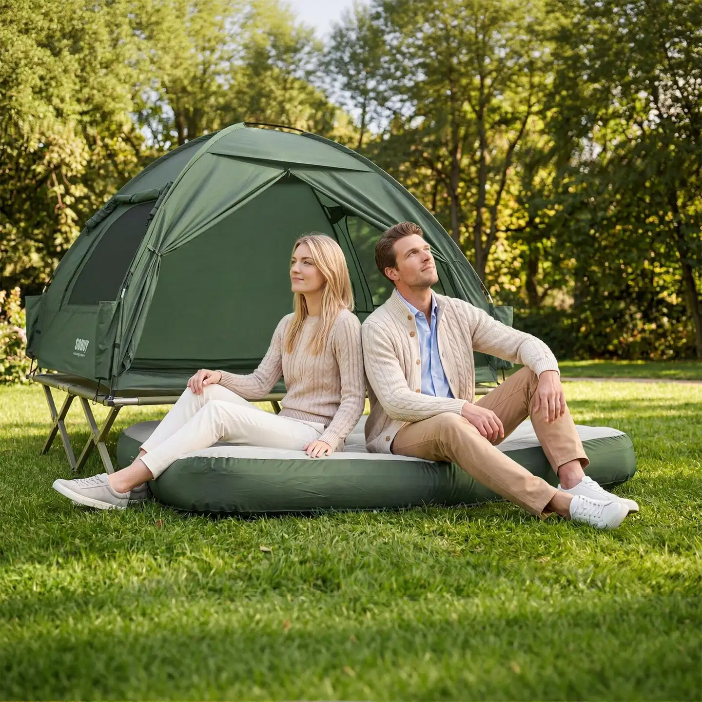 SoBuy ilmapatja vihreä OGS32-II-L-GR-P01 - 2