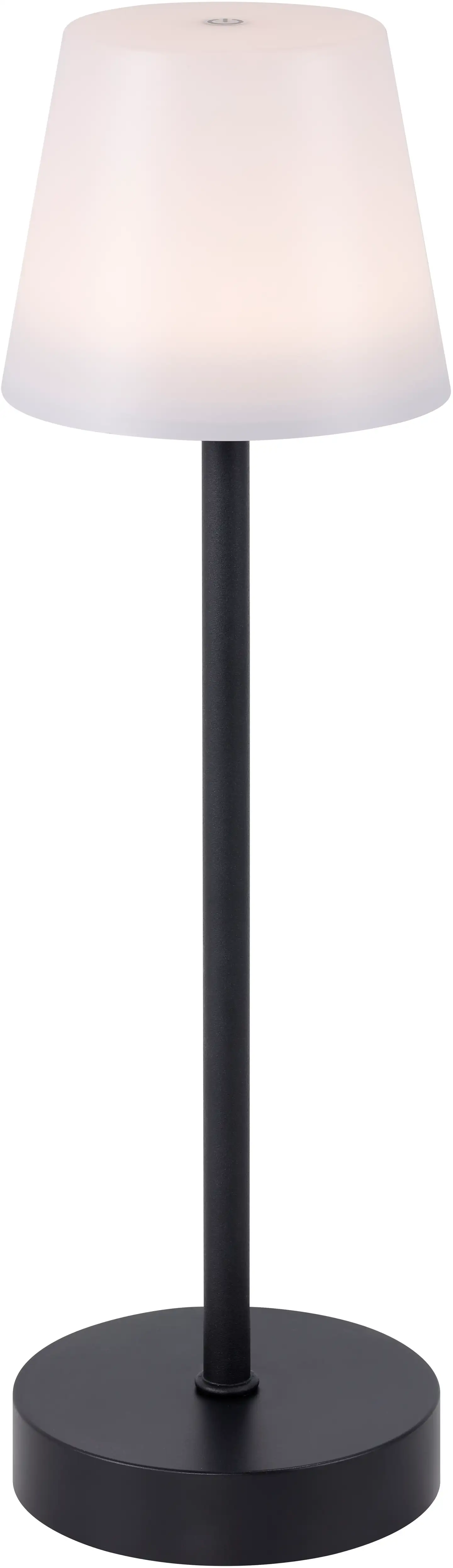 Heat Terde ladattava pöytävalaisin 39 cm  ulos musta  USB lataus 3-portainen himmennys kosketuskytkin - 2