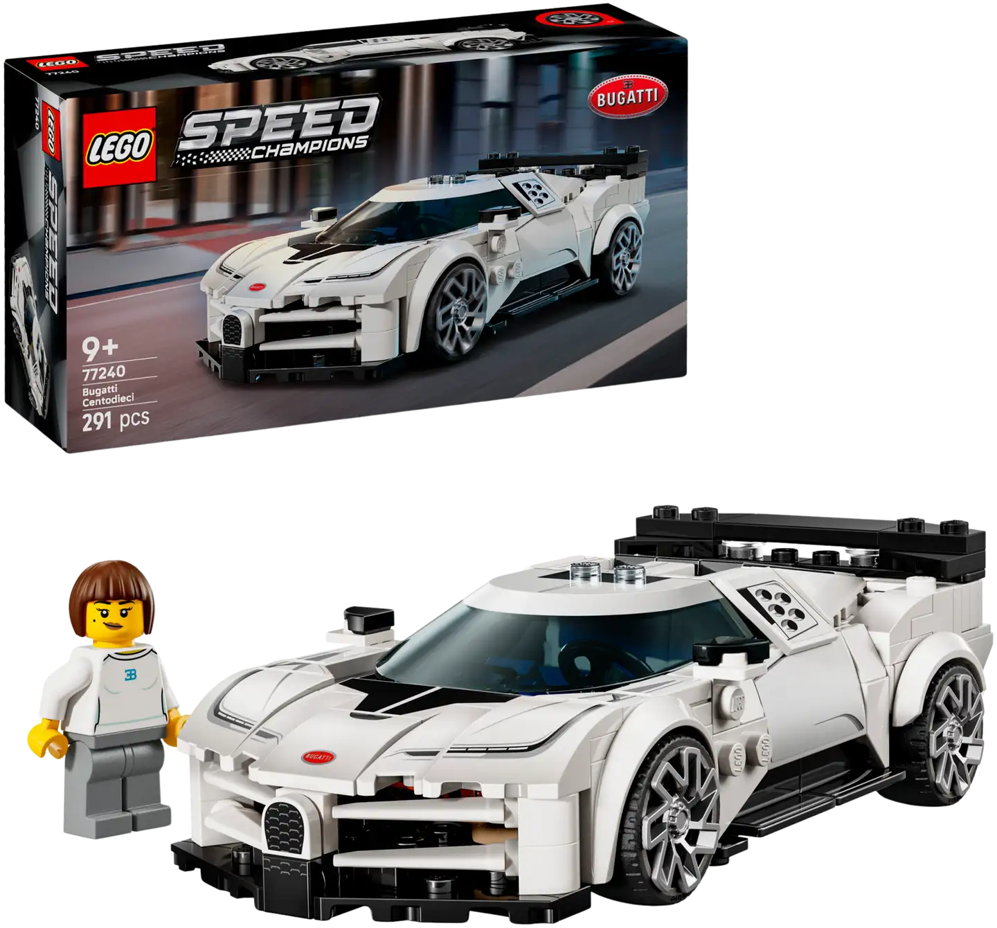 LEGO Speed Champions 77240 Bugatti Centodieci hyperurheiluauto - 1