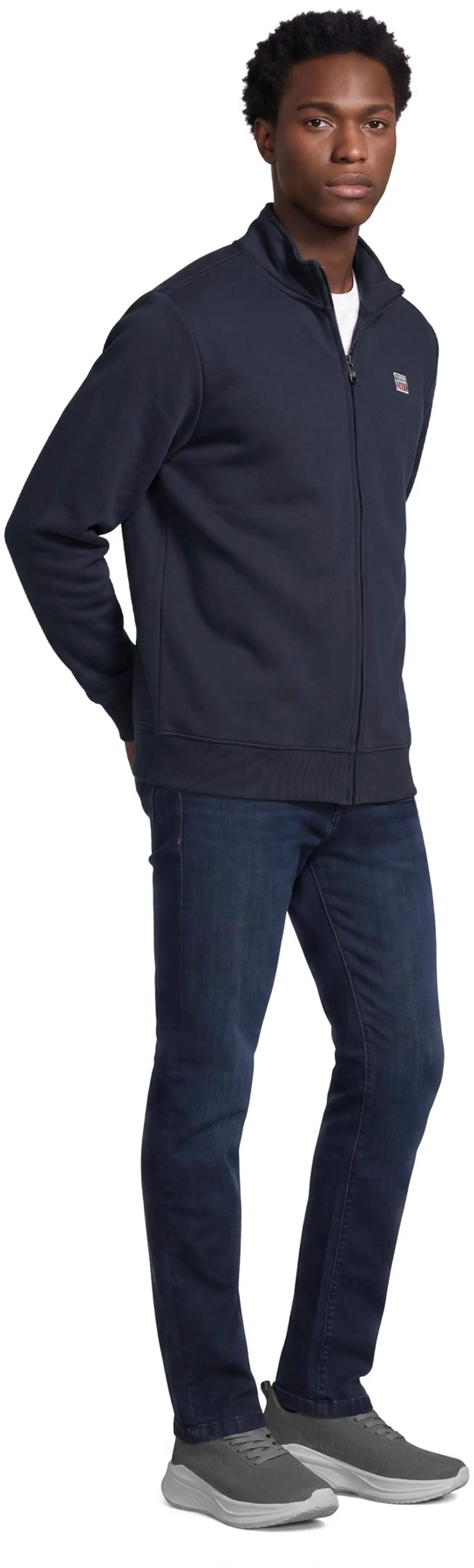 Vinson miesten collegetakki vetoketjulla Sully - DARK SAPPHIRE - 4