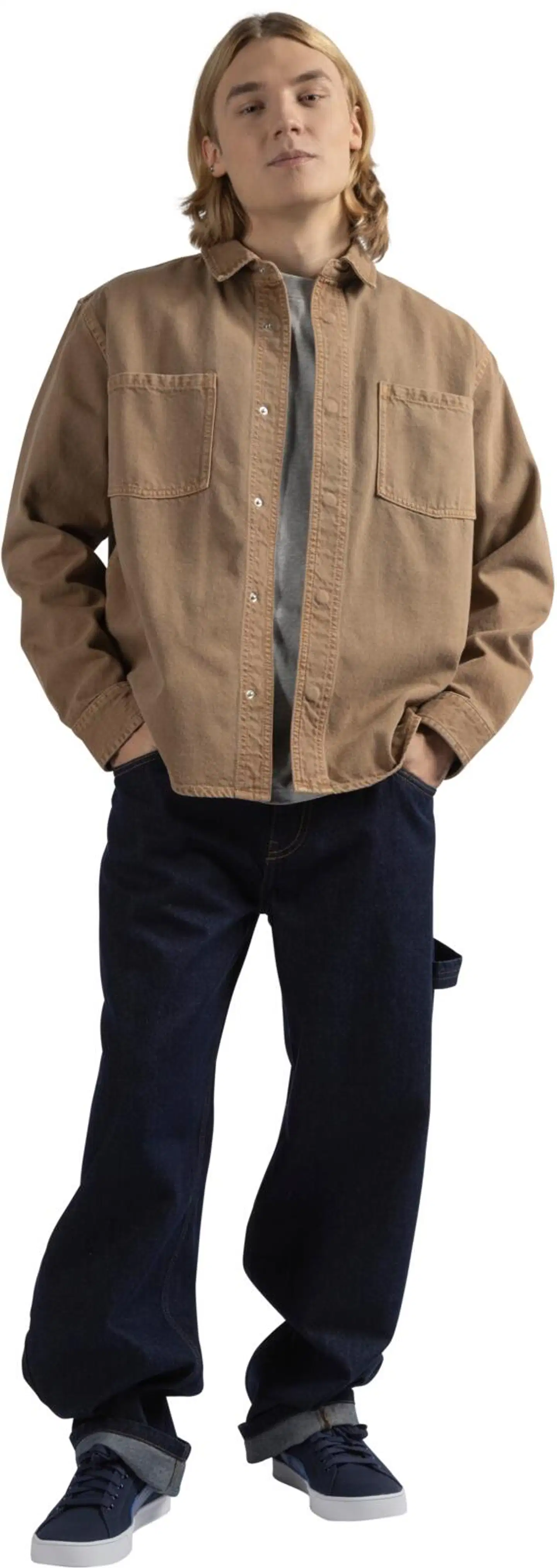 WKLY. miesten carpenter-farkut loose fit 202W312676 - Dk. blue denim - 5