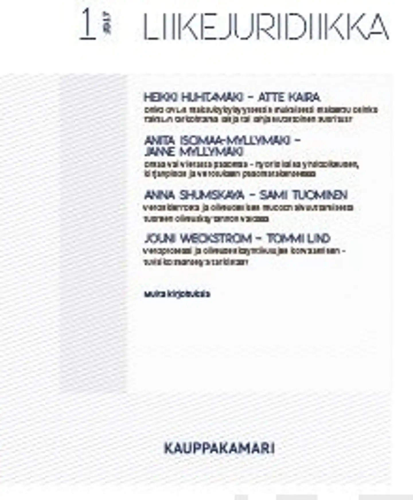 Liikejuridiikka 1/2017