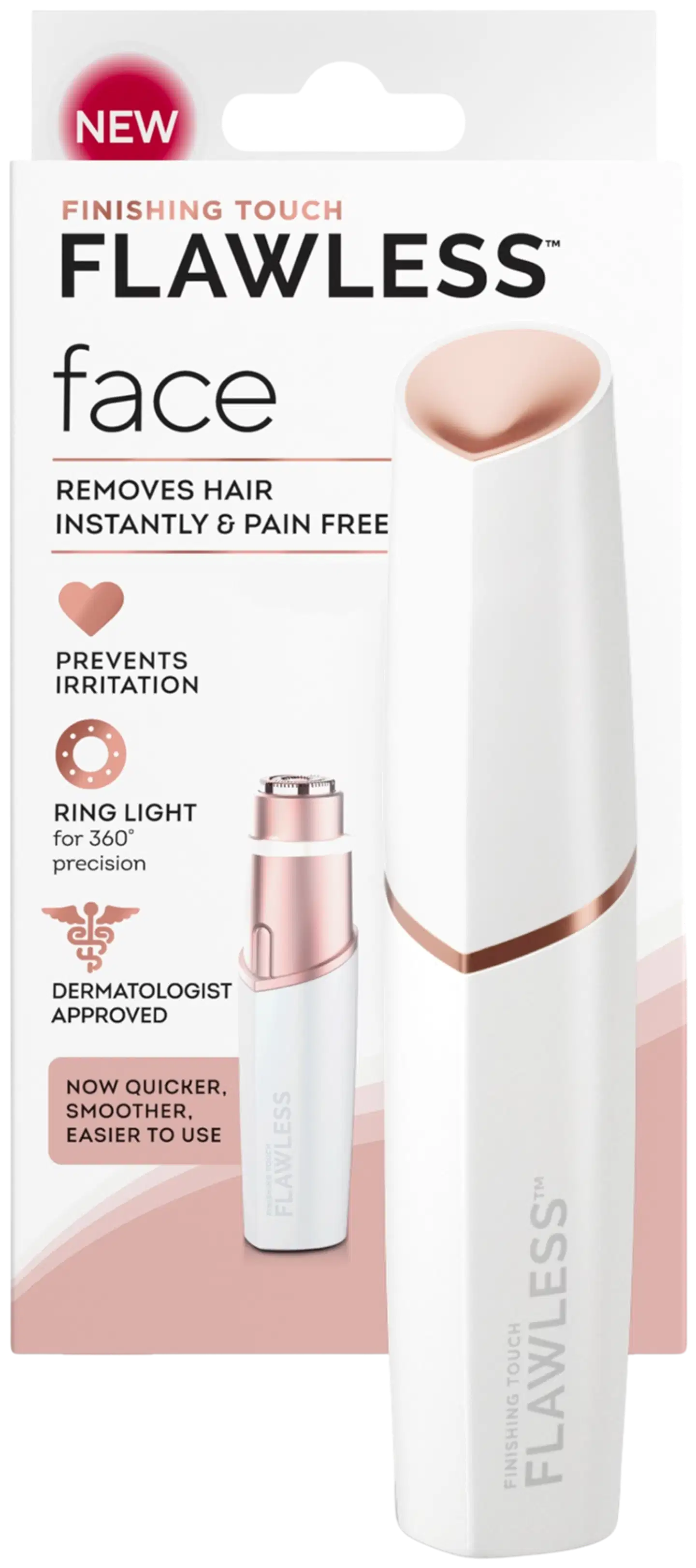 Flawless Face White 4.0 ladattava karvanpoistolaite - 1