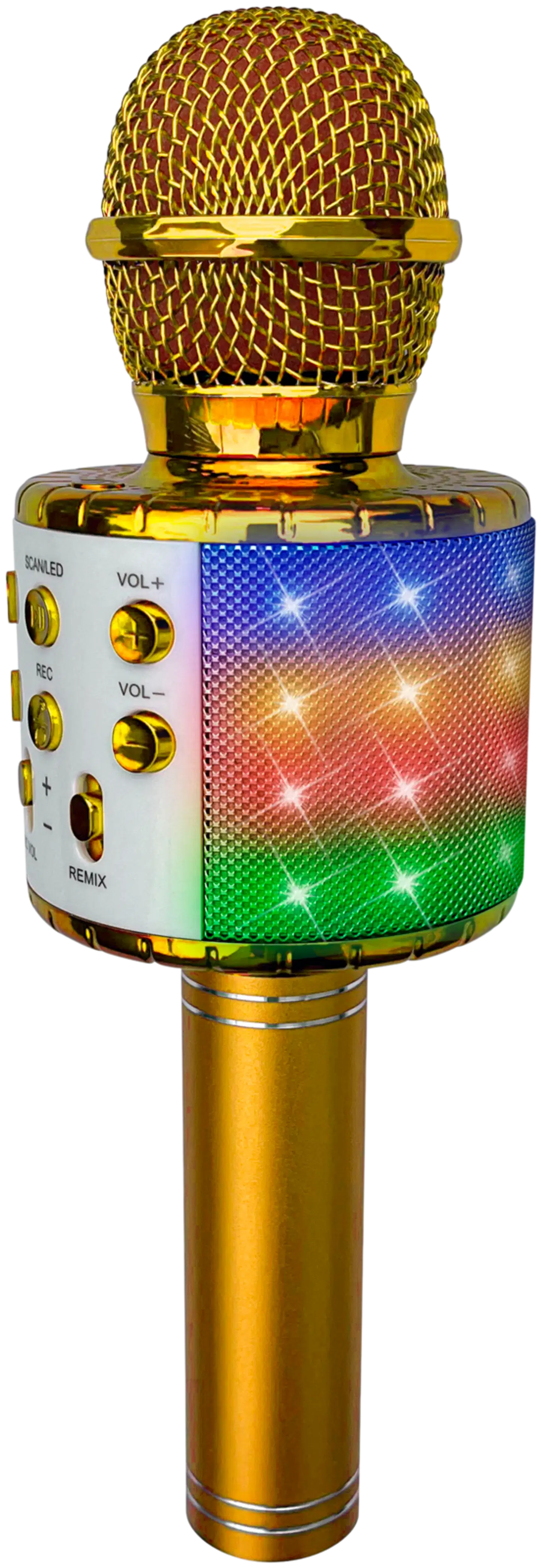 PartyFunLights bluetooth karaokemikrofoni ja kaiutin kulta