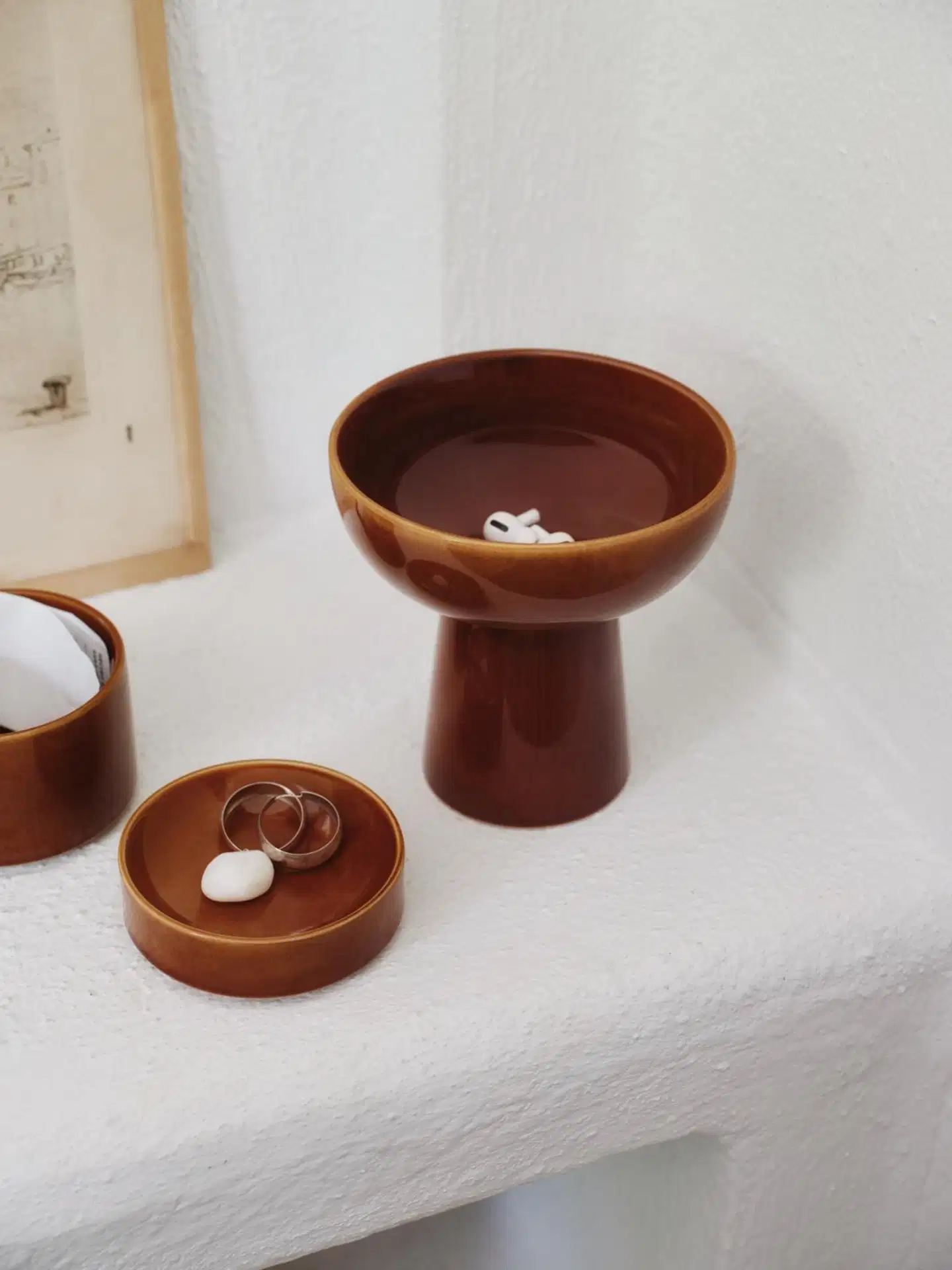 Arabia rasia kannellinen Kirnu 11x10cm hunajakulta - 2