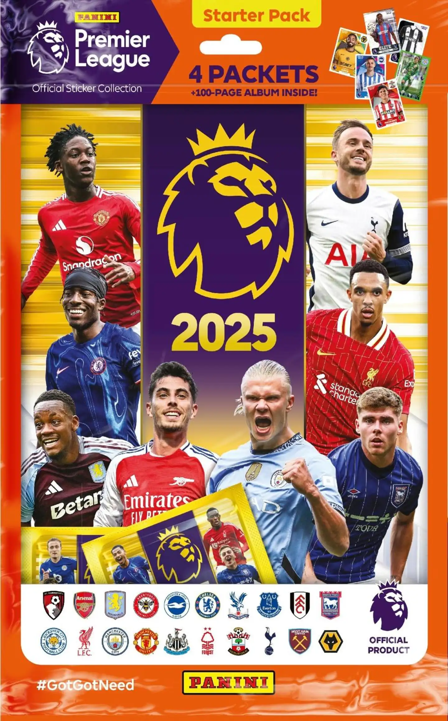 Premier League -aloituspakkaus tarrat aloituspakkaus