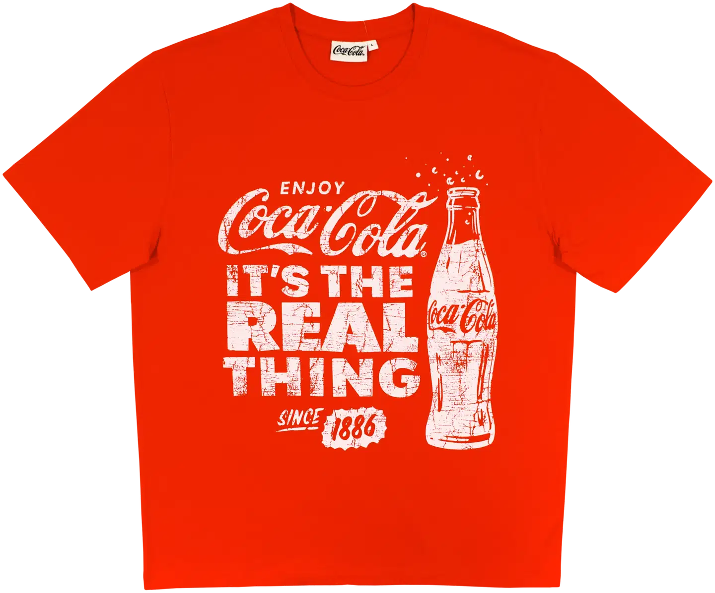 Coca Cola miesten printti  T-paita SJM-COKE47 - Punainen