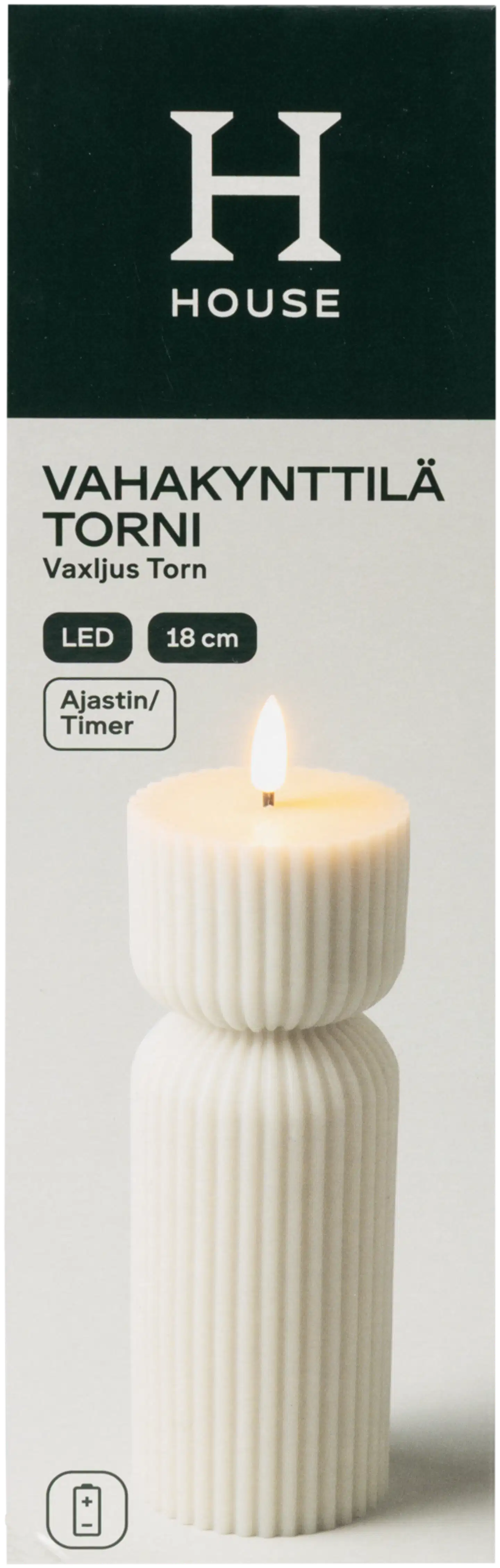House Led-vahakynttilä Torni 18 cm - 1