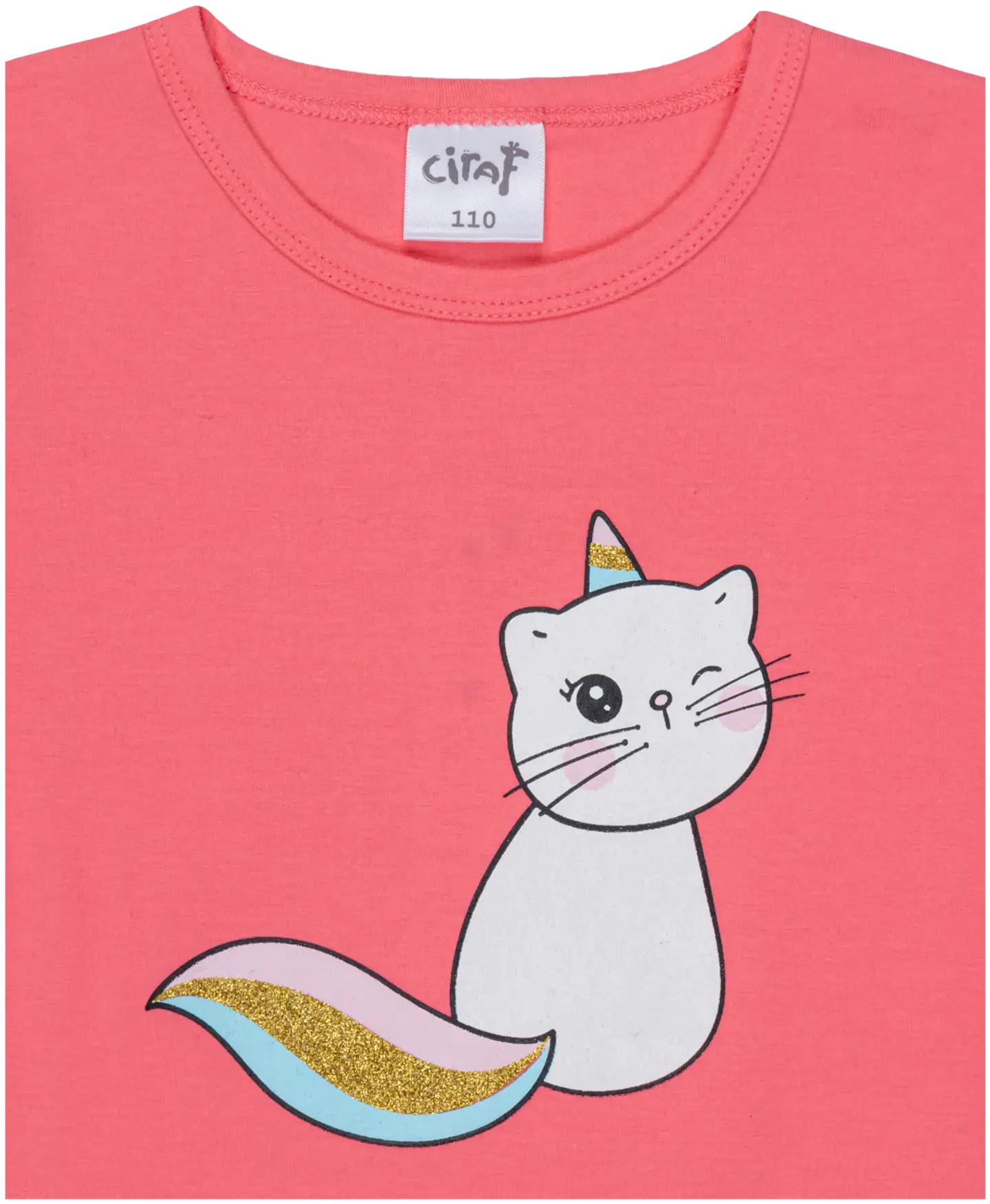 Ciraf lasten t-paita catnicorn 25TC260241 - 16-1735tcx pimk lemonade - 3