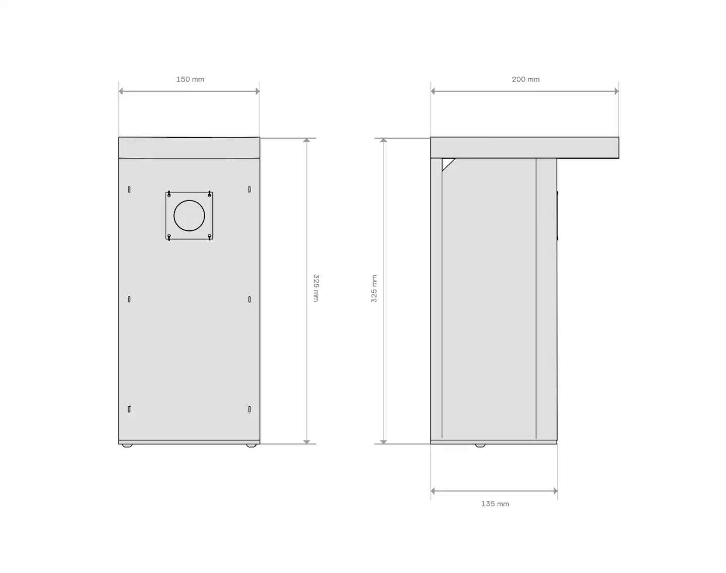 Linnunpönttö, puu, 15x20x32,5 cm - 2
