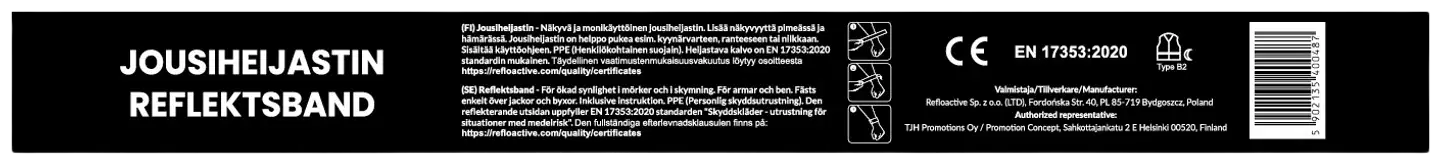Jousiheijastin 38 cm, 2 kpl pakkauksessa - 2