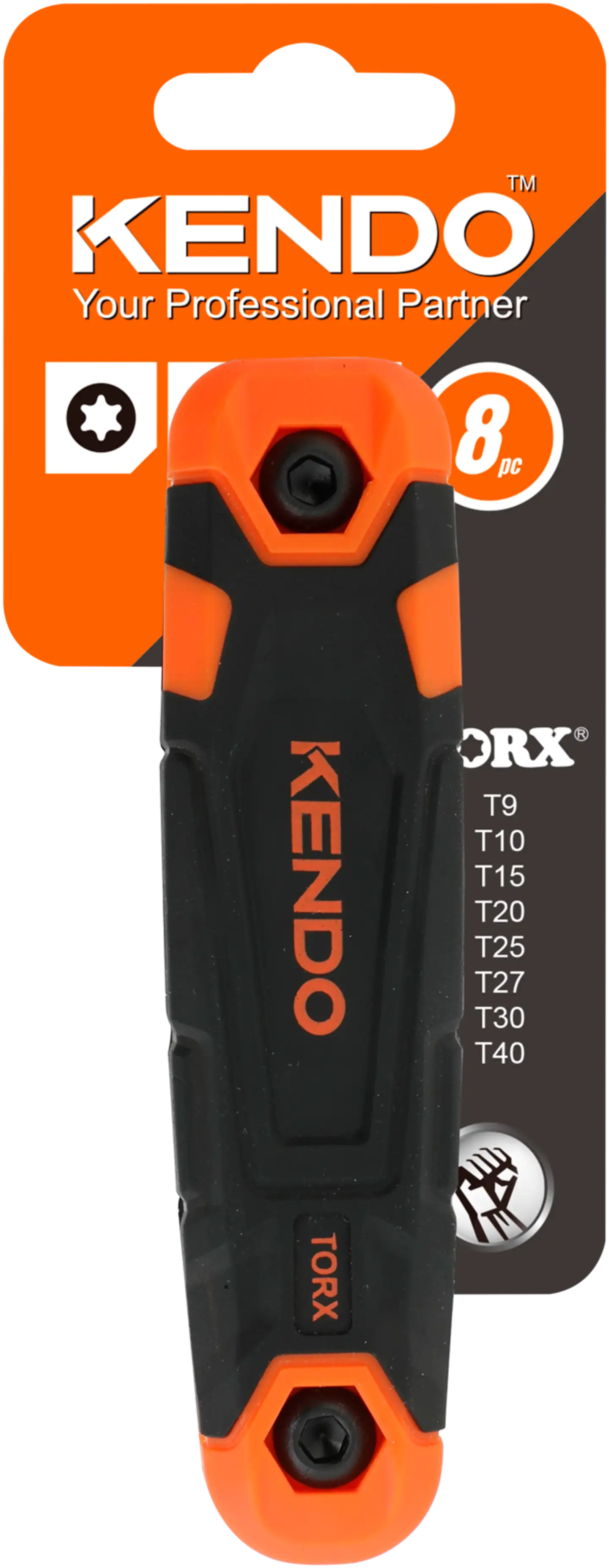 Kendo 8-osainen taitettava torx-avainsarja - 1
