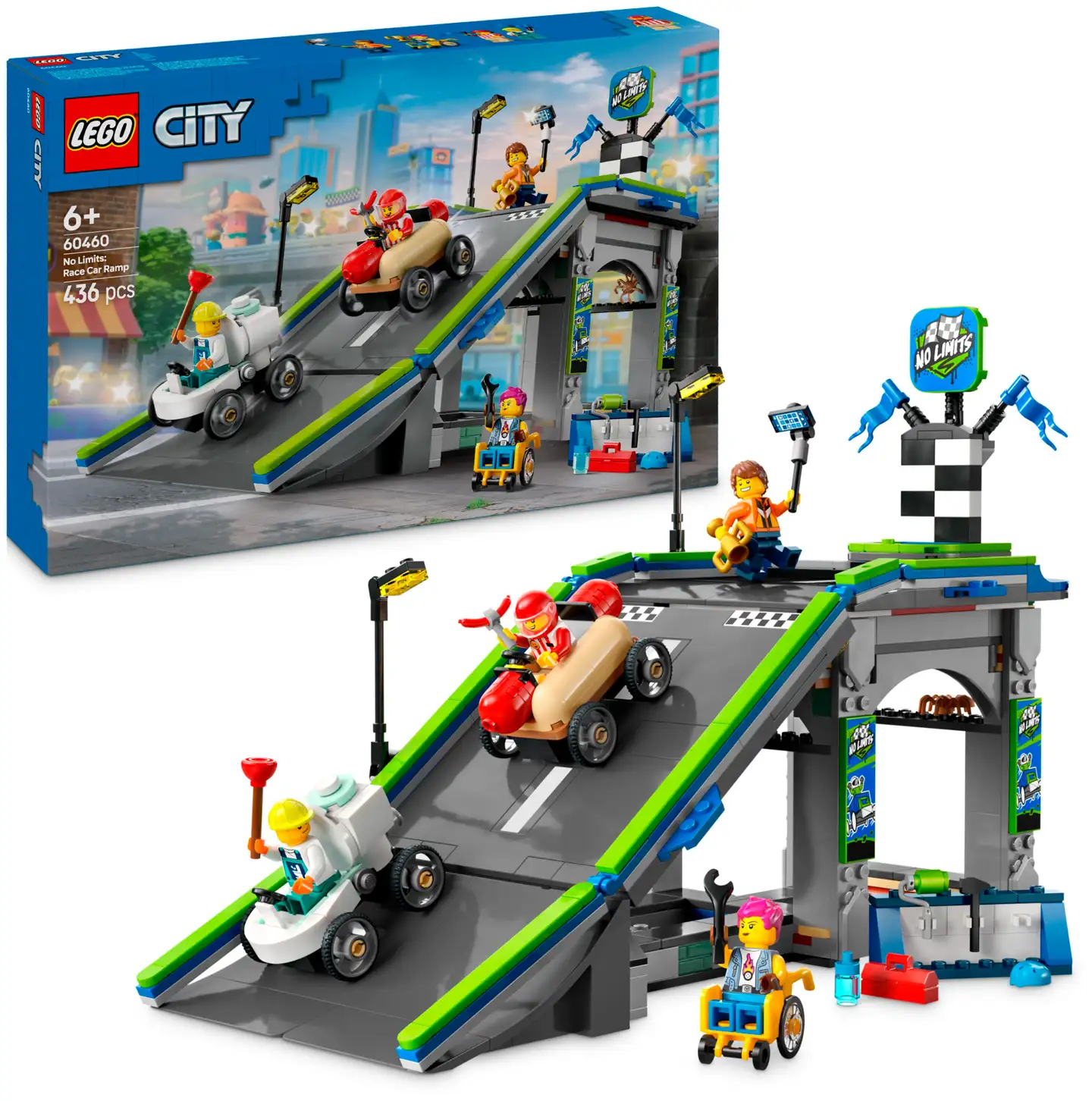 LEGO® City Great Vehicles 60460 Ei rajoja: Kilpa-autojen ramppirata - 1