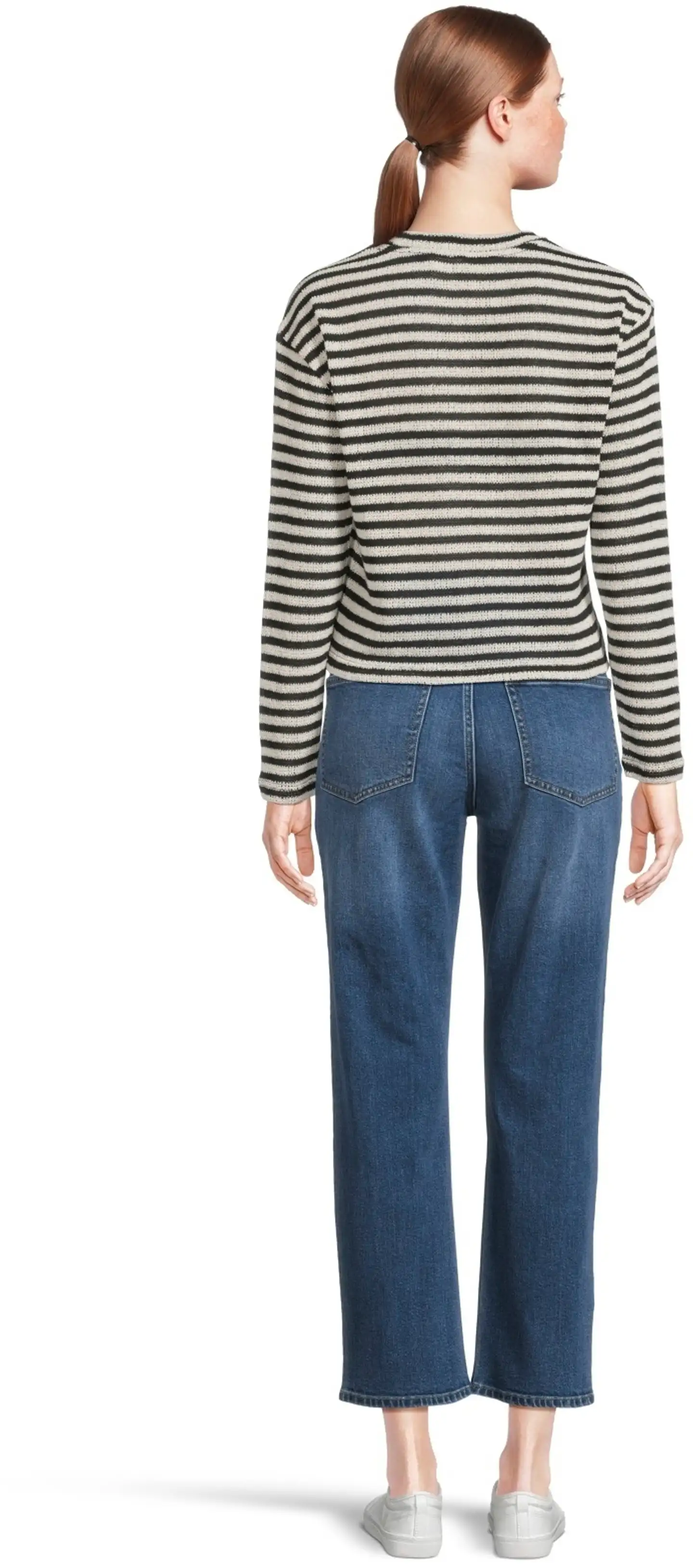 WKLY. naisten trikoopusero 213W090137 - ECRU/BLACK - 3