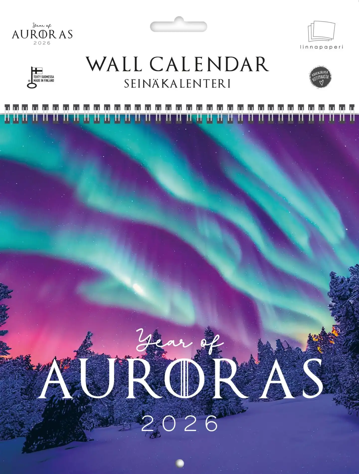 Seinäkalenteri 2026 Auroras