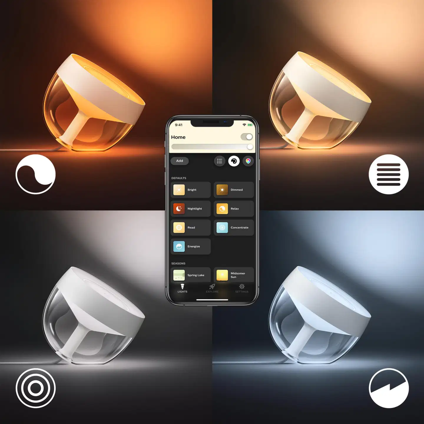 Philips Hue Iris -pöytävalaisin 8W 2000-6500K 570LM valkoinen - 6
