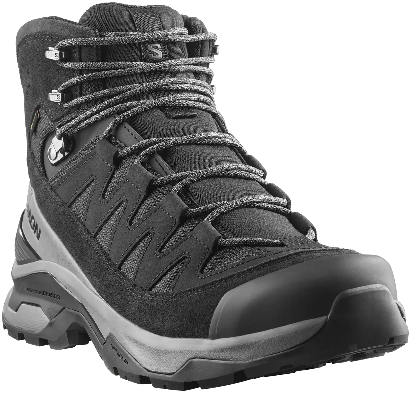 Salomon miesten Mid-vartinen vaelluskenkä Quest Echo Gore-Tex - Blk/Castle/Blk - 4