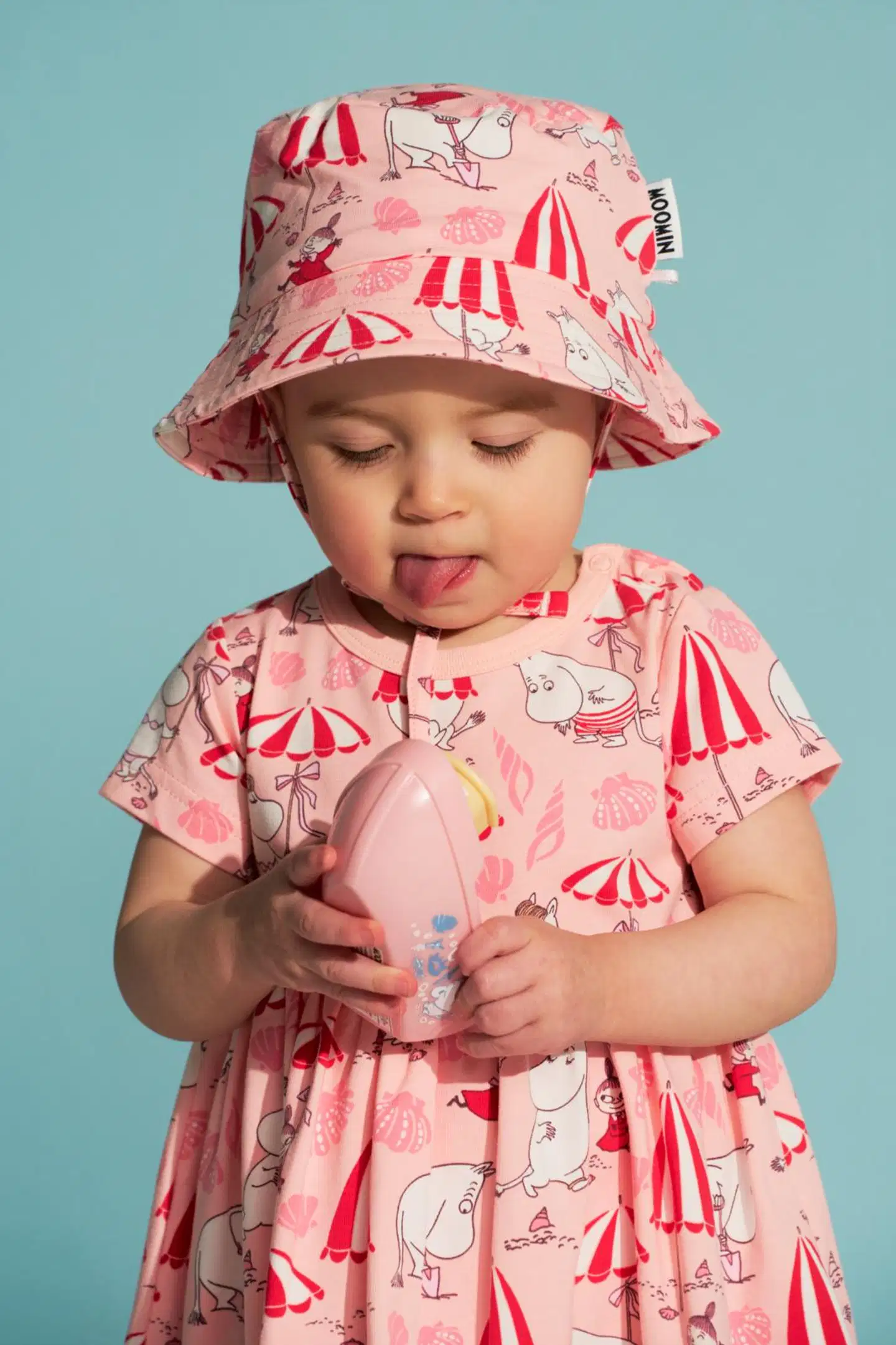 Muumi vauvojen hattu Simpukkaranta 591699 - koralli - 2