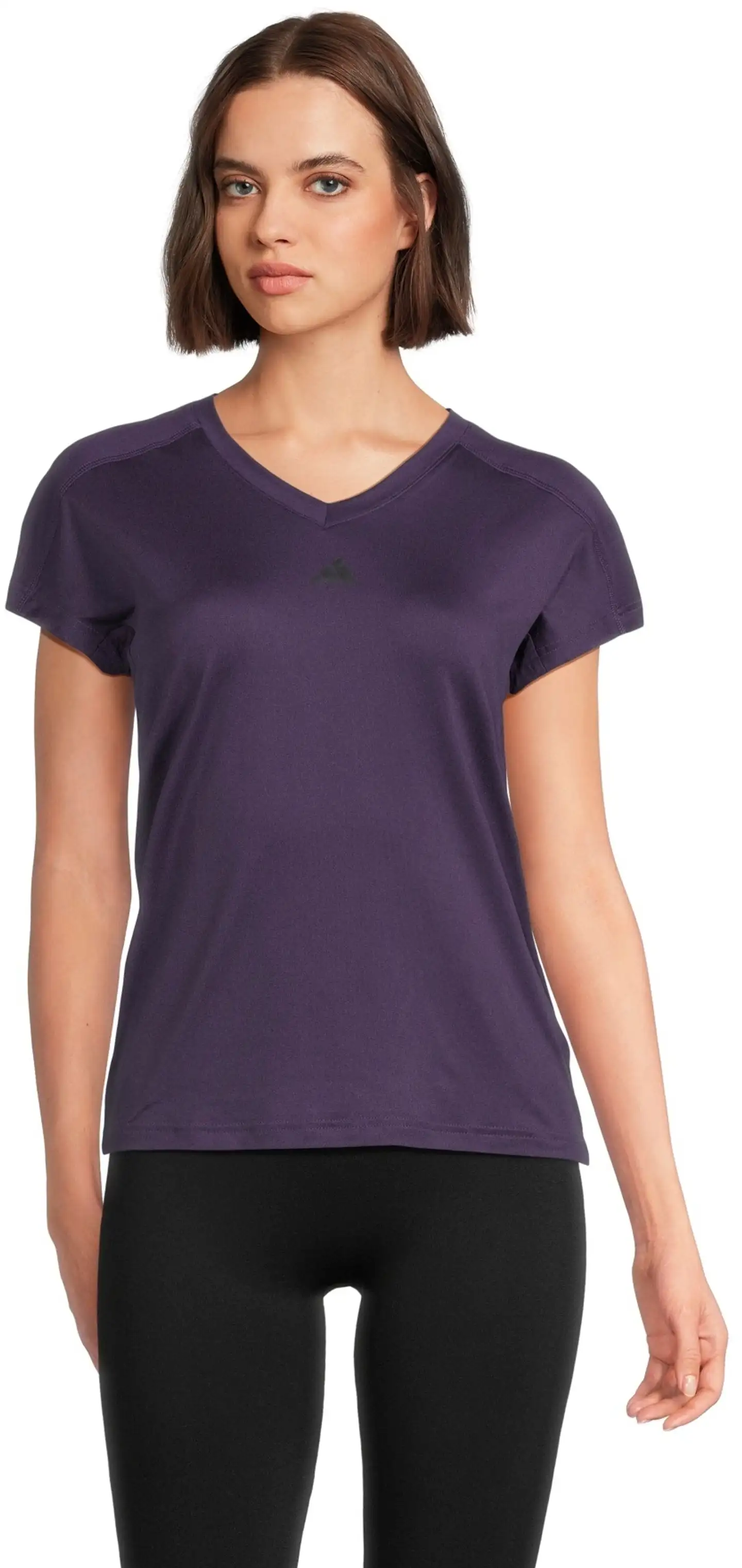 adidas naisten lyhythihainen treenipaita JY2178 - AURORA PLUM - 1