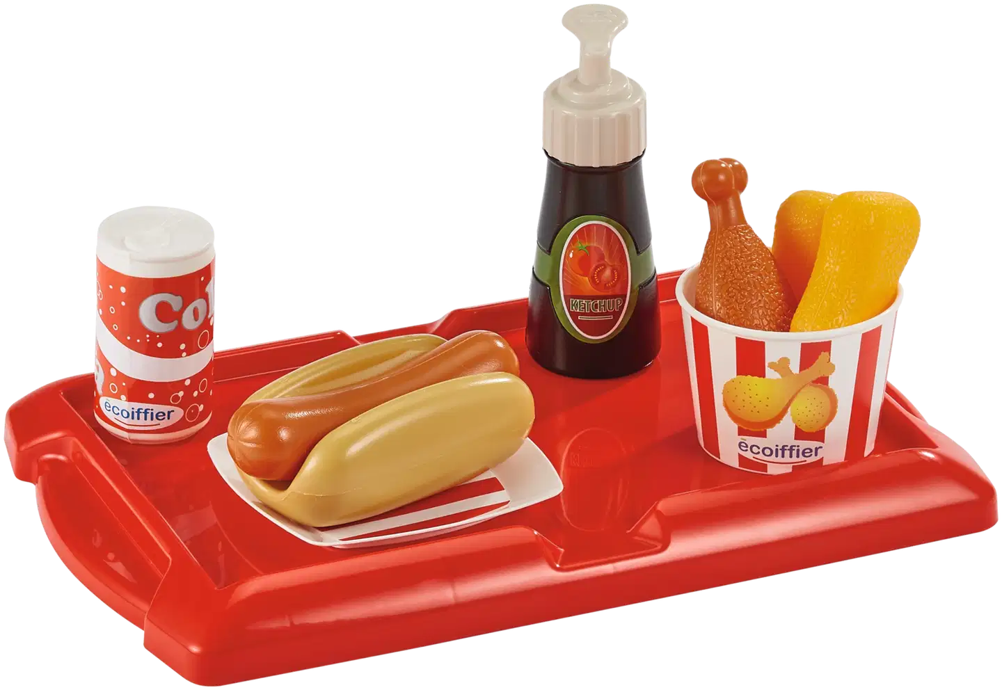 Ecoiffier - 100 % Chef - Hot dogit ja herkut -leikkisetti 25 osaa - 3