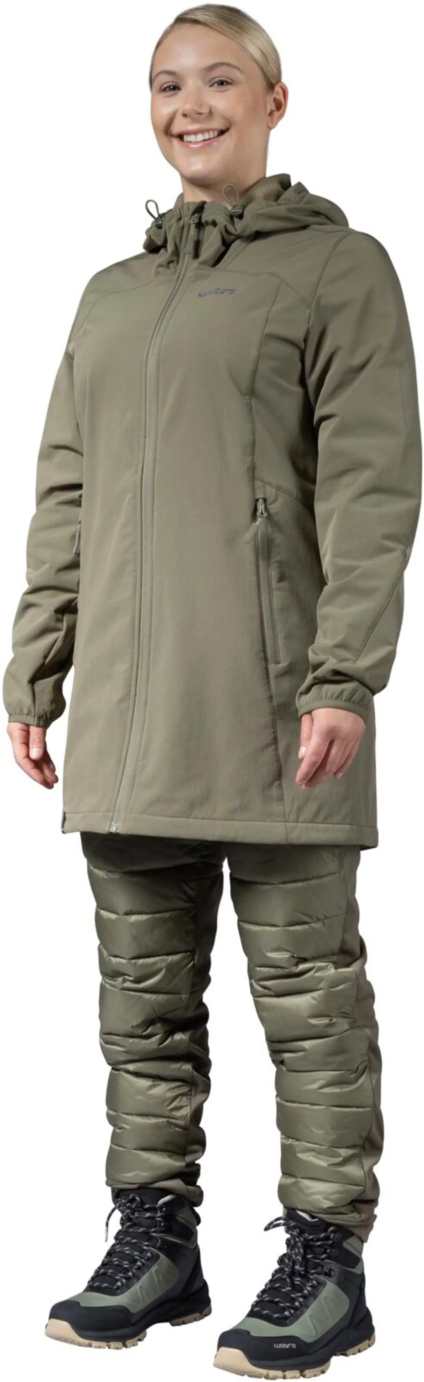 Luode12 naisten hybridihousut 223L332677 - Burnt olive - 9