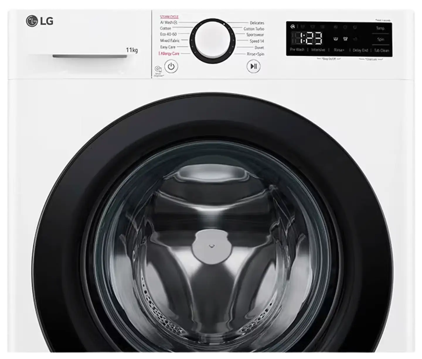 LG edestä täytettävä pyykinpesukone F4Y5EYP6W 11kg valkoinen - 4