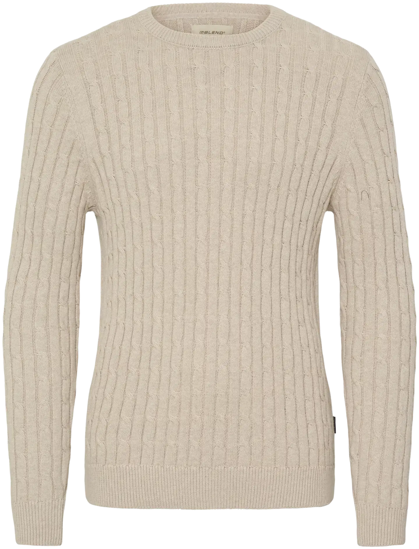 Blend miesten puuvillainen kaapelineule - Crockery Melange - 1