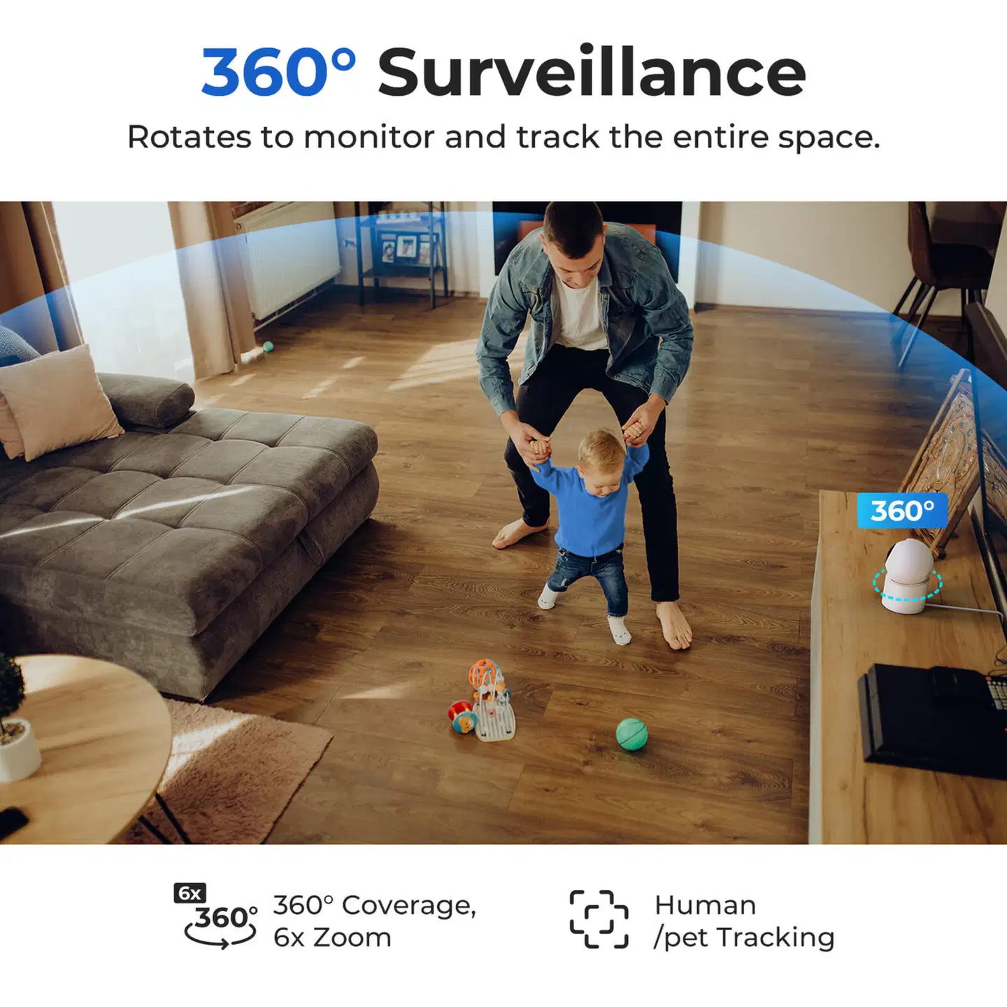 Imilab C40 4K WiFi -valvontakamera sisäkäyttöön CMSXJ112A - 17