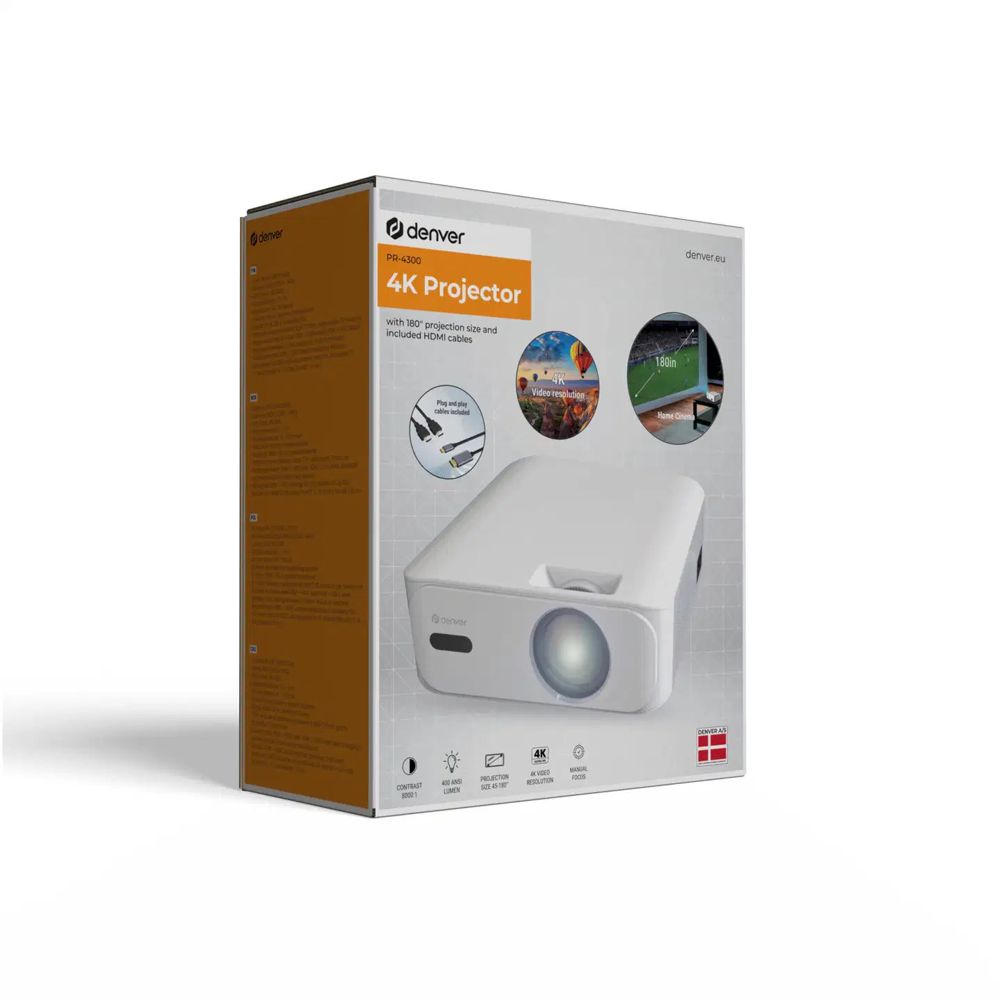 Denver 4K Ready LCD projektori PR-4300 - 15