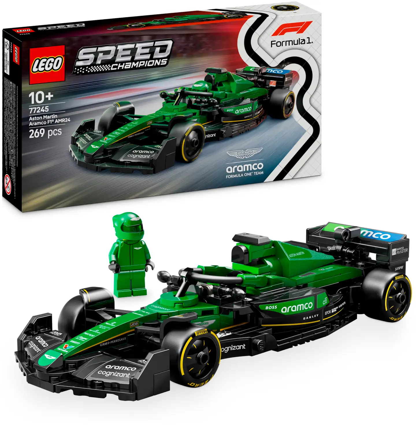 LEGO® Speed Champions Aston Martin Aramco F1® AMR24 kilpa-auto 77245 - 1