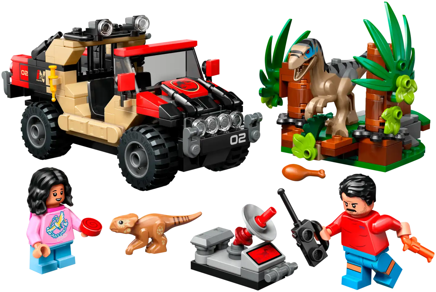 LEGO® Jurassic World Raptor ja pako maastoautolla 76972 - 4