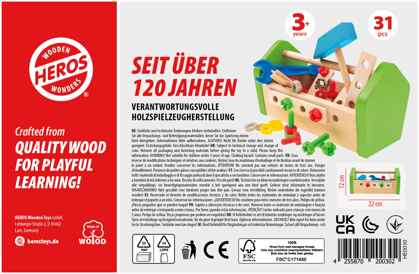 Heros Puulelu Play and Learn Työkalupakki 30 osaa - 4
