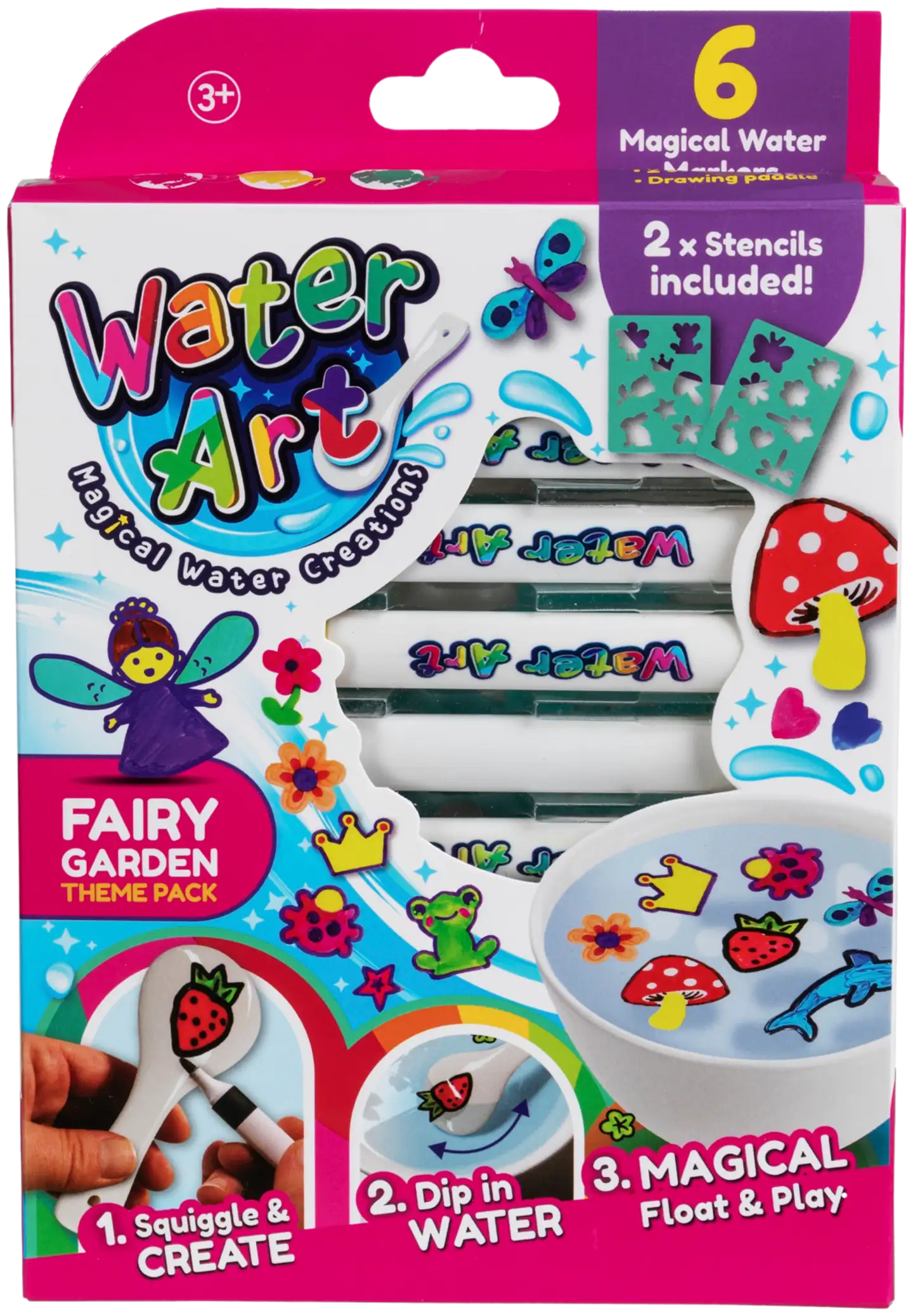 Water Art askartelusetti 6 tussia keijut - 1