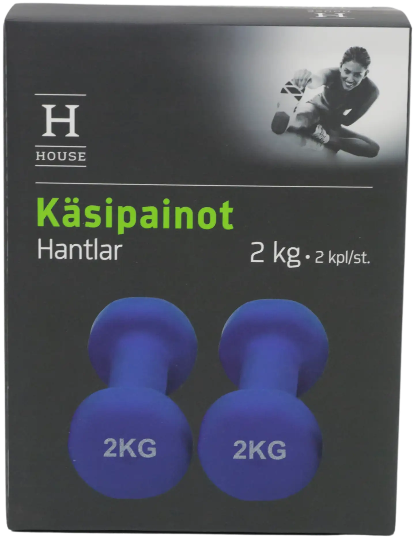 House käsipainot neopreeni 2 x 2kg - 1